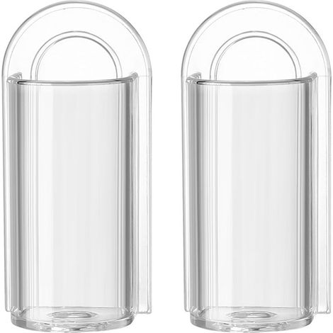 2 Pcs Porte Brosse à Dents Mural, Support Brosse a Dent Electrique Murale, Porte-Brosse à Dents Mural Salle de Bain Autocollant sans Perçage, Support pour Brosses à Dent électriques (1/5)