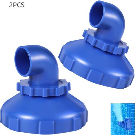Lot de 2 buses de piscine rotatives à 360° - Buses d'entrée d'eau orientables - Convient aux piscines et spas - Bleu - 8 x 8 cm (1/5)