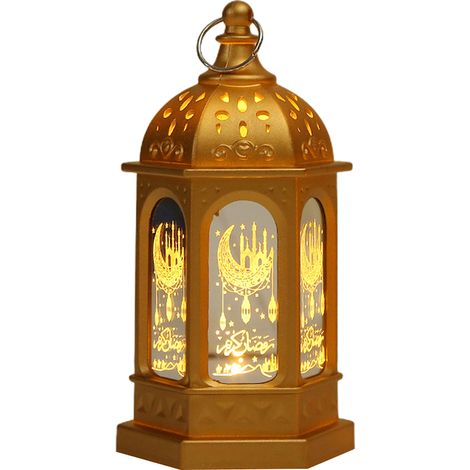 Lanterne LED Ramadan, Lumière de Nuit Électronique pour Décor de Table - Décoration Fête Ramadan et Eid Mubarak pour la Maison