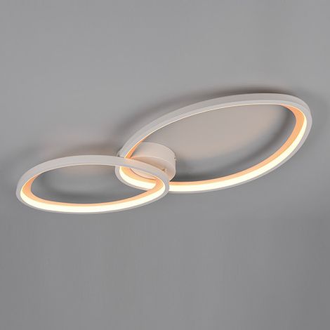 Trio LED-Deckenleuchte Sivo 28 W 84,5x41 cm warm grey dimmbar CCT