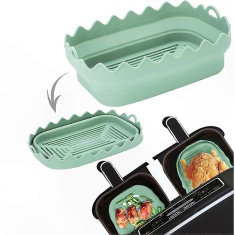 Moule en Silicone Réutilisable pour Friteuse à Air, Panier Accessoire Antiadhésif, Linge de Cuisson Sain, Outil de Cuisine Résistant pour Friture (1/5)