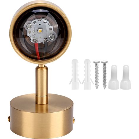 Simple Copper Wall Lamp Light for Corridor Stairway Passage Bedroom 3W 220V Warm White