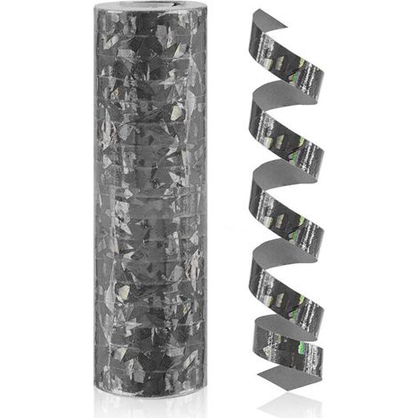 Serpentín holográfico negro de 4 m, 1 unidad