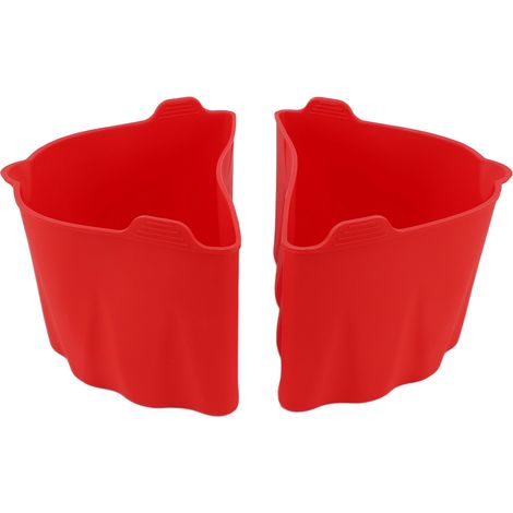 Rivestimento in silicone per pentola a cottura lenta, 2 pezzi, 6-7 litri, divisorio per pentola, per cucine domestiche e professionali, rosso (1/5)