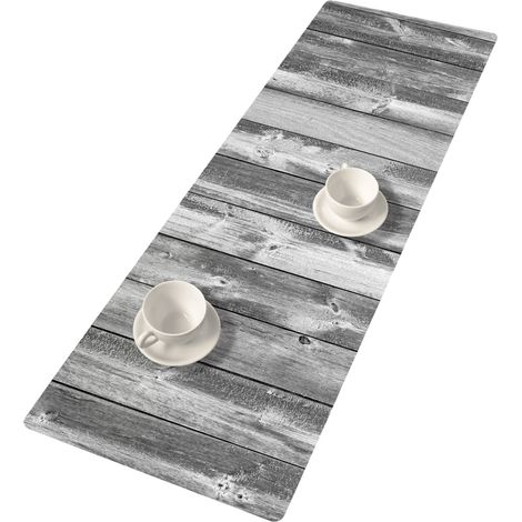 Runner da tavola in legno argentato 95x33 cm (1/4)
