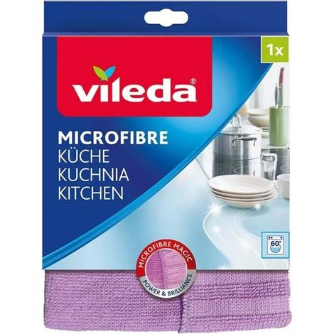 Paño de cocina 2 en 1 de microfibra absorbente, 1 unidad, Vileda (1/5)