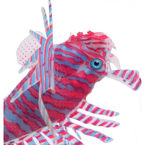 Décoration Aquarium Poisson Lion Lumineux Réaliste pour Paysage Sous-Marin Rouge et Bleu - AUTRES (1/5)