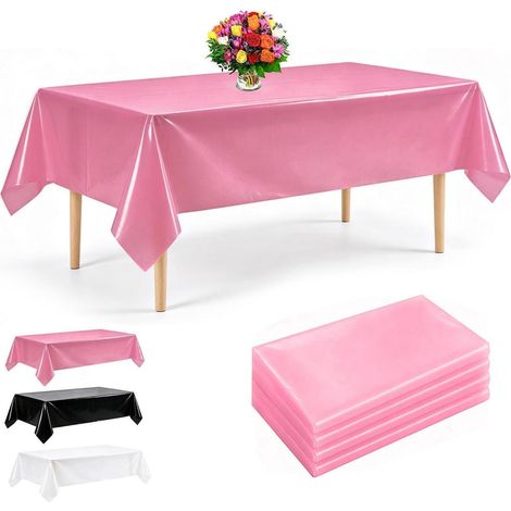 Einweg Tischdecke Rosa 137x274cm Wasserdicht für Partys und Veranstaltungen
