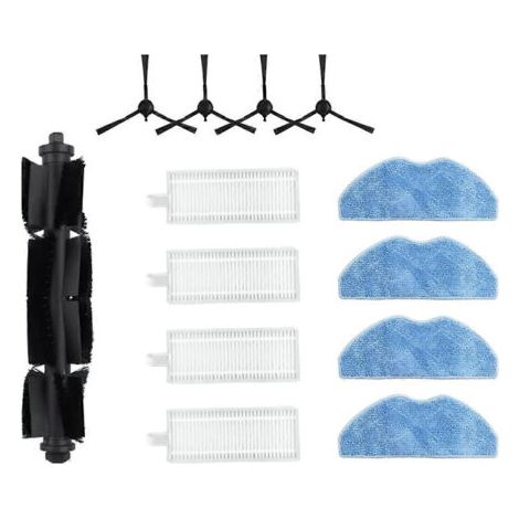 Pour aspirateur robot Choice R2 / R2 Plus : brosse principale lat��rale, filtre HEPA, lingette de nettoyage, pi��ces de rechange