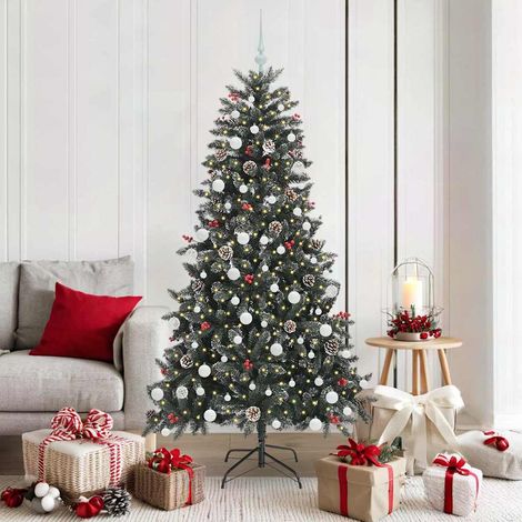 Künstlicher Weihnachtsbaum Grün 180 cm PVC, Plastik und Stahl