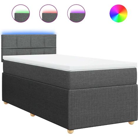 Maison Exclusive - Boxspringbett mit Matratze Dunkelgrau 100x200
