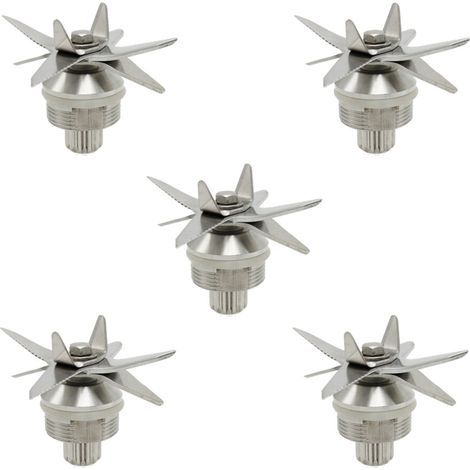 5X 767 Lames de Glace de Presse-Agrumes En Acier Inoxydable Mélangeur 8 Couteaux de Lame Couteau 2L (1/4)