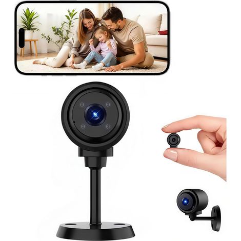 JSSEVN-Generische Mini-Spionagekamera 1080P HD Ultraweitwinkel, Überwachungskamera für den Innen- und Außenbereich, Bewegungserkennung und Nachtsicht (1/5)