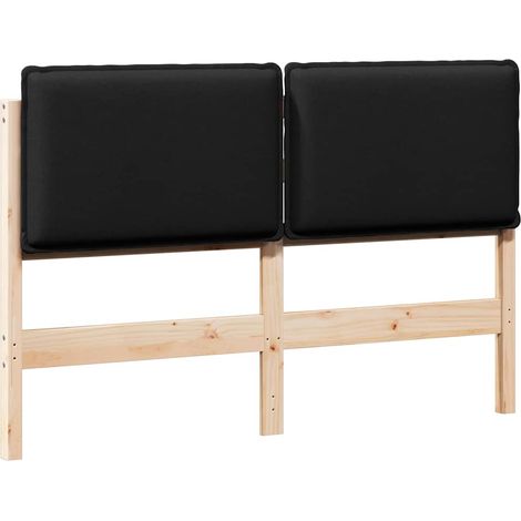 Maison Exclusive - Tête de lit capitonnée Naturel et Noir 160 cm Pin massif
