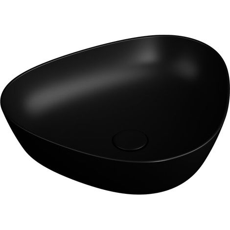 Vasque à poser asymétrique VITRA Plurals noir mat