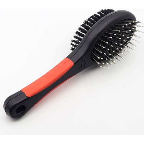 1 PC Double Face Pet Chien Peigne Longue Brosse À Cheveux Manche En Plastique Chiot Chat Massage Brosse De Bain Multifonction Pet Toilettage Outil M (1/5)