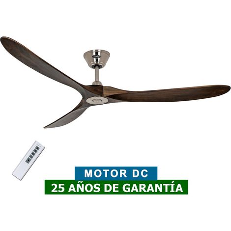 Ventilateur de plafond CasaFan 318015 ECO GENUINE 180cm bois massif noyer/chrome satiné CasaFan 318015 ECO GENUINE 180cm bois massif noyer/chrome satiné