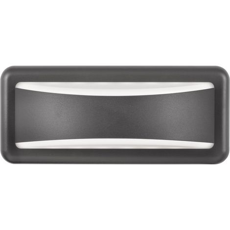 Merano Ferryland Applique Murale Extérieure Encastrée Gris Foncé ABS Acrylique Blanc LED 6W 480Lm 3000K/4000K IP54 AC Driver Inclus