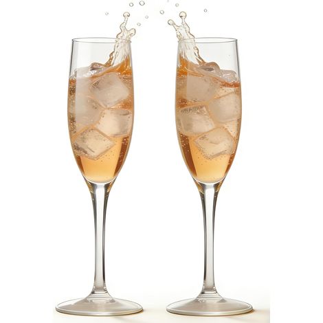 Lot de 4 flûtes à champagne incassables en plastique incassable pour fêtes, jardins et pubs - Passe au lave-vaisselle - Verres légers pour mariages/événements - 180 ml, 22 × 5.2 × 6.8CM (1/5)