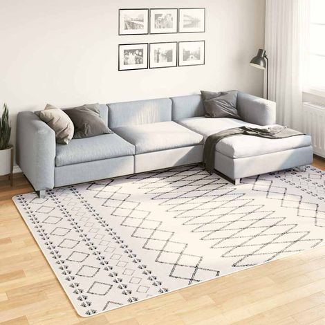 Teppich Waschbar Schwarz und Weiß 190x300 cm