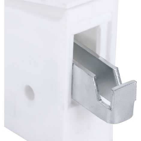 2 × Perchas ajustables para armarios con placa de montaje para muebles de ABS y aluminio (1/5)
