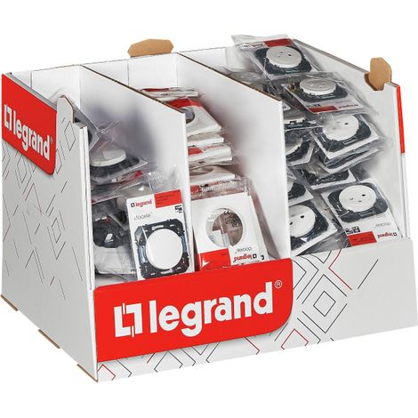 Legrand – Boîte Dooxie 30 interrupteurs et 60 prises 2P+T – Plaque blanche – Installation électrique esthétique – Pour projets de rénovation (1/2)