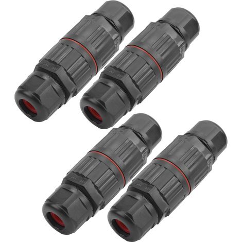 Connecteur Étanche 3 Broches 1 Entrée 1 Sortie pour Éclairage LED Extérieur IP68 (1/5)