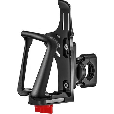 Porte-bidon pour vélo - Taille ajustable - Deux modes de fixation - Compatible avec les cadres et guidons de 22 à 32 mm - Convient aux motos, scooters, vélos de route et VTT - Noir (1/5)
