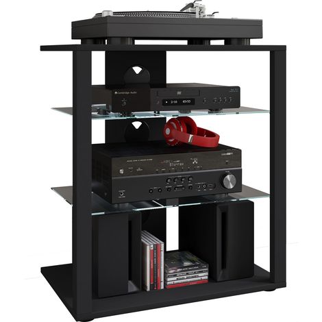 Hifi Mobili Rack Alu Vetro Phono Folas 70x60x41 - VCM