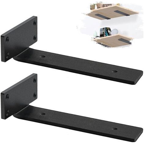 royaluxe-Lot de 2 Equerre Etagere Murale, équerre Industrielle,Equerre Charge Lourde,5 mm D'épaisseur, Support étagère Murale (30 cm)