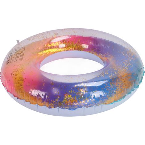 Anneaux de natation brillants à paillettes épaisses, anneaux gonflables colorés pour piscine (1/5)
