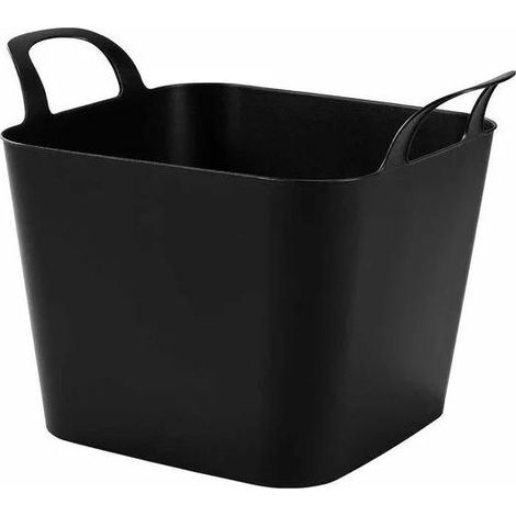 ORION91oficial® - Cesta Propiletano Flexible con Asa de transporte 36L  20Kg Max  53x40x38 cm  Color Negro  Compra  Colada - spaziOrion91 - Unidad (1/5)