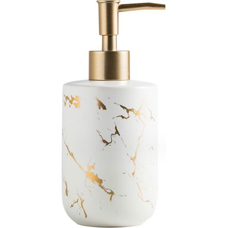 Distributeur De Savon Liquide - Céramique - 300 Ml - Pour Salle De Bain Cuisine Et Douche (1/5)