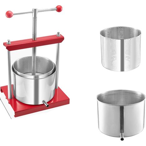 Prensa para vino de frutas, extracción eficiente del jugo, diseño fácil de usar, 6 litros (1/2)