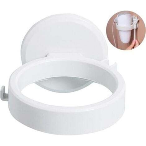 1PCS (Blanc) Support Seche Cheveux,Porte Seche Cheveux,Porte Seche Cheveux Mural,Porte Seche Cheveux sans Percage,Support de Sèche-Cheveux Autocollant sans Percer,pour Salle de Bain Et Toilettes (1/5)