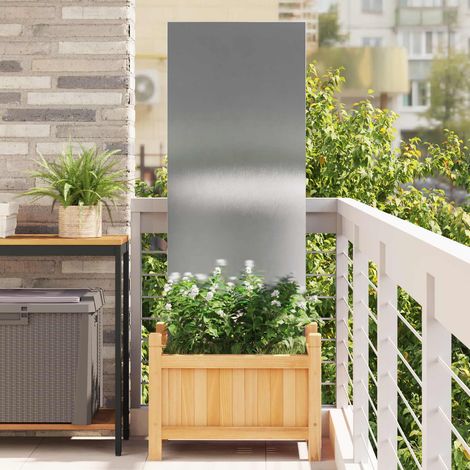 Teenpull – Garten Sichtschutz-Leinwand Silber 50 x 140 cm Edelstahl (1/5)