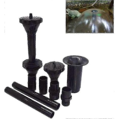 9pcs Small Nozzle Heads Kit for Pond Fountain Submersible Pump Black Pool (1/2)