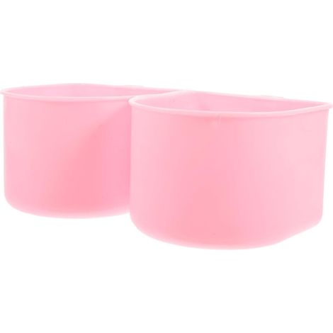 Gamelle Suspendue pour Cage de Chien en Abs Rose, Design Polyvalent et Gain de Place, pour Chiots et Petits Animaux en Transport (1/5)