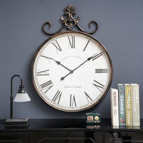 Wall Clock Metal Antique-gold Accent Clock (1/5)