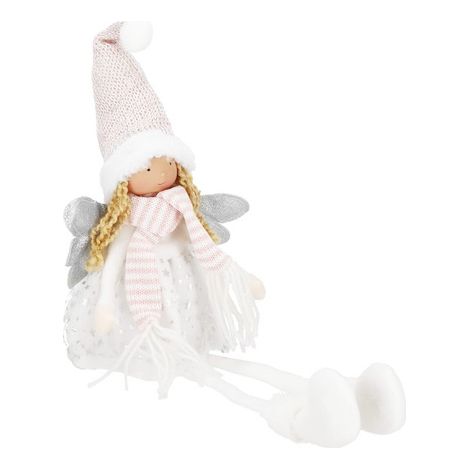SPRINGOS Dekofigur Elf Engel Fee Kantensitzer Kantenhocker 55 cm