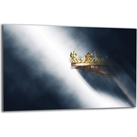 PLAQUE DE PROTECTION EN VERRE POUR CUISINIÈRE 80x52 COURONNE (1/5)