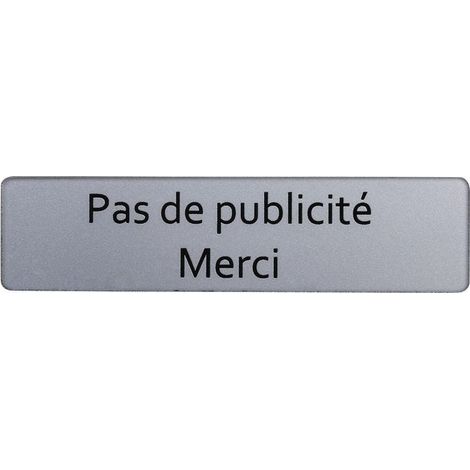 Plaque Stop Publicité H.2.5 X L.10 X P.0.2 Cm Renz (1/2)