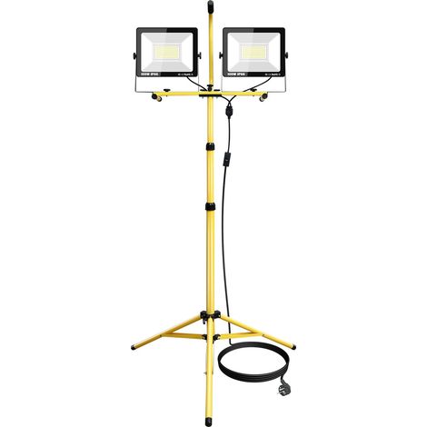 2 Lampes 200W 20000LM Projecteur LED chantier avec trépied (1/5)