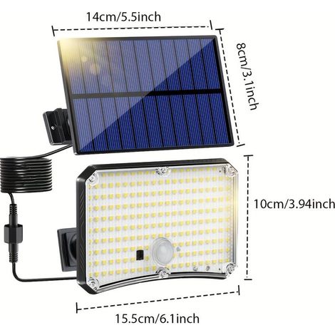 Applique murale solaire rechargeable, idéale pour les jardins, garages, terrasses et allées - Style 10