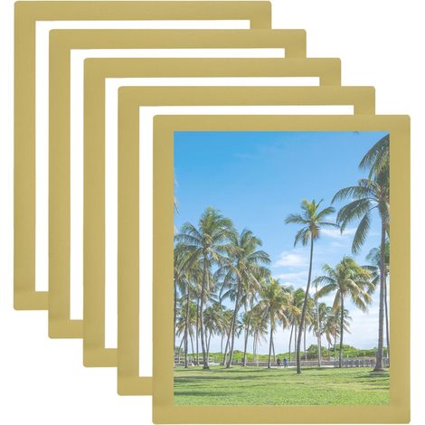 5pcs Magnetic Self-Adhesive Frames A5 Size 23.8x17.7cm Gold (1/5)