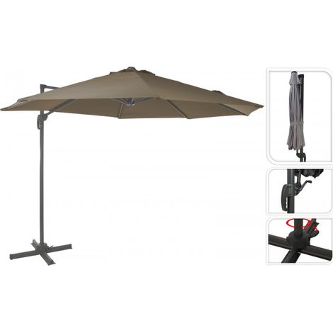 GreenGarden® Ampel Sonnenschirm 300 cm rund schwenkbar mit Fuss taube"-"179036516