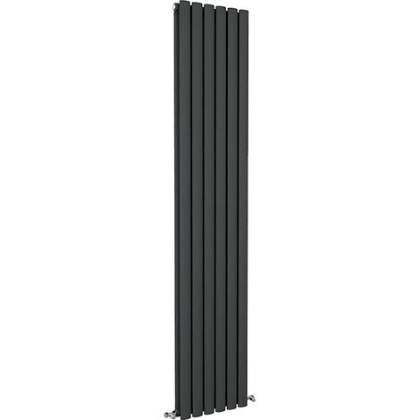 SKY Bathroom Oval Column Radiator Vertical 1800x354mm Double Anthracite