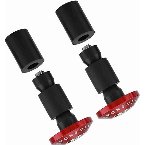 22 mm (7/8 Zoll) Motorrad-Lenkerendkappen für Renn-, ATV- und Offroad-Fahrzeuge, Rot