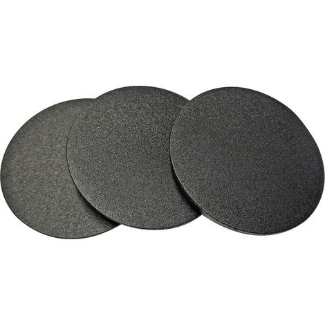 Lot de 3 Bouchons à Boutons en Plastique - 70 mm - Capuchons Ronds à Clipser pour Trou de Meubles - pour Armoire, Bureau, Table, Chaise, Armoire - Noir (1/5)