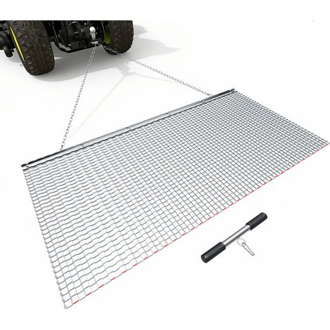 VEVOR Grada de Arrastre 1830 x 914 mm, Rastrillo de Arrastre de Acero, Grada Niveladora de Terreno para Vehículos Todoterreno, UTV y Tractores, Ideal para Caminos de Grava, Nivelación de Campos (1/5)